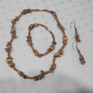 Tiger-eye jewelry set